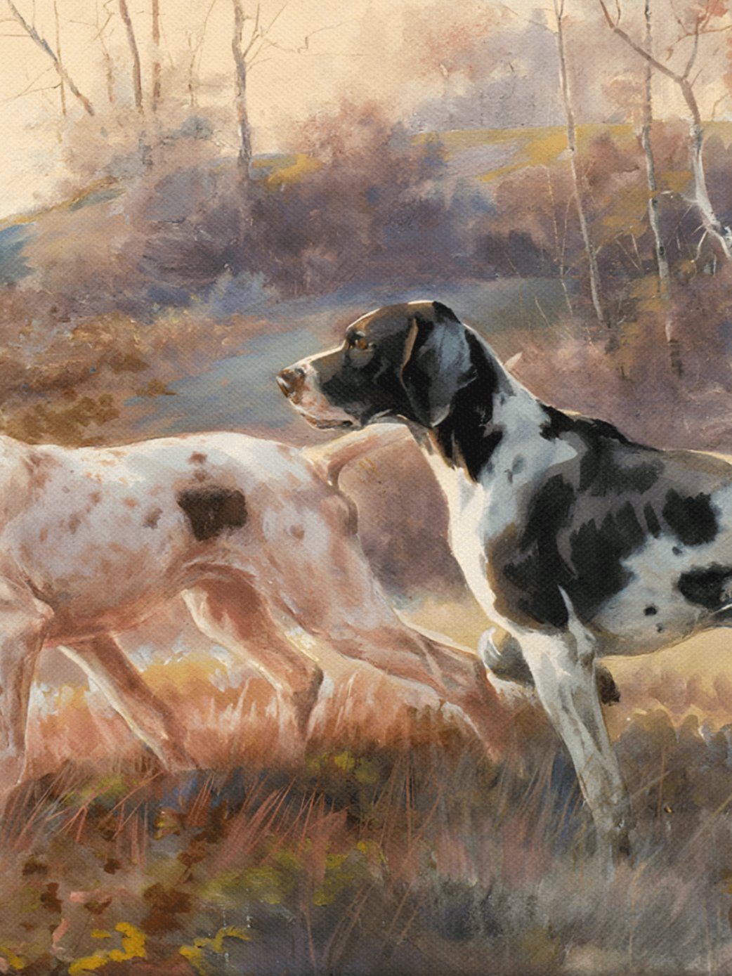 Antique Pointer Hunting Dog Portrait Canvas Print product image (13)