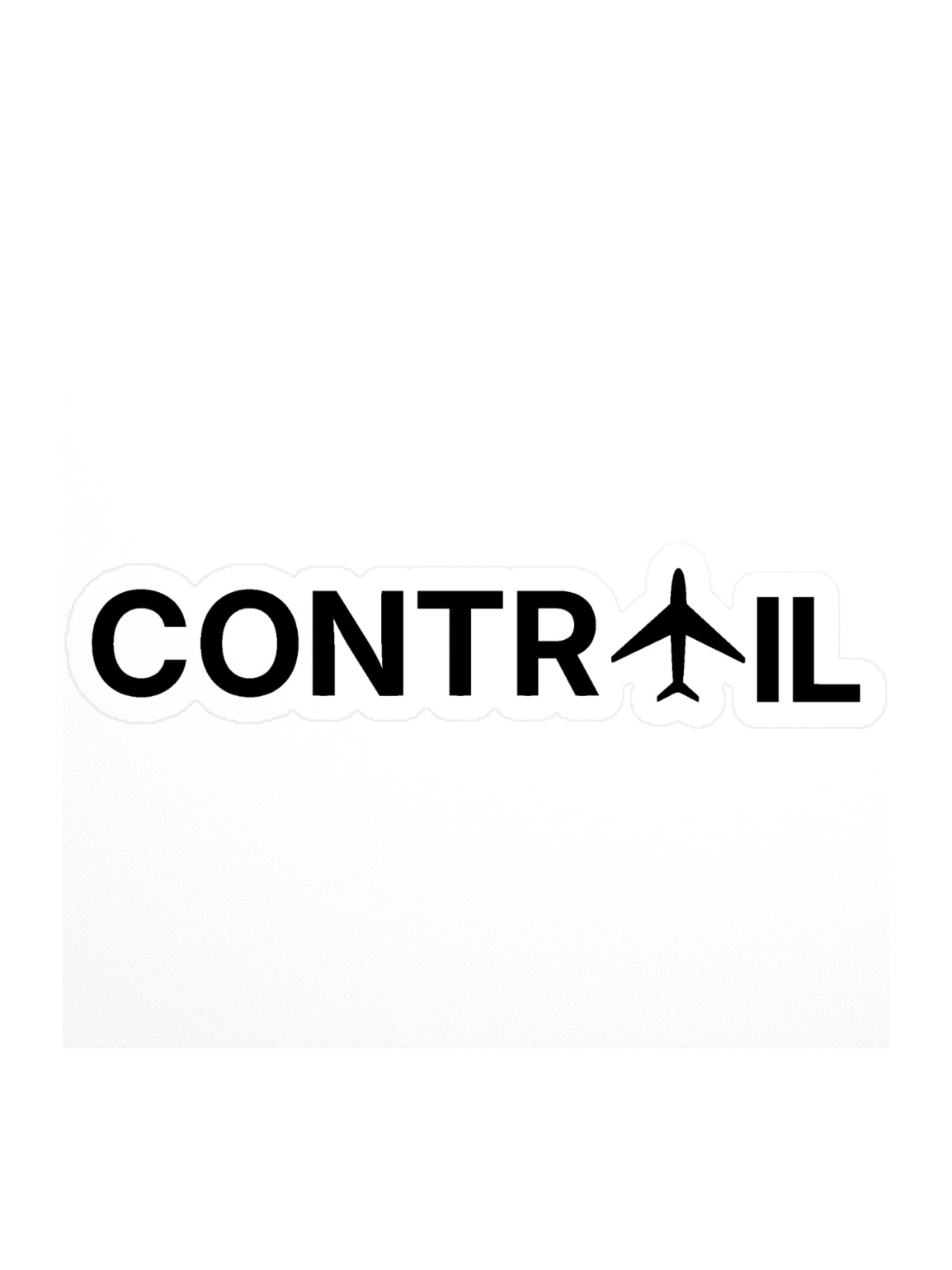 Contrail Wordmark Sticker (Black) product image (1)