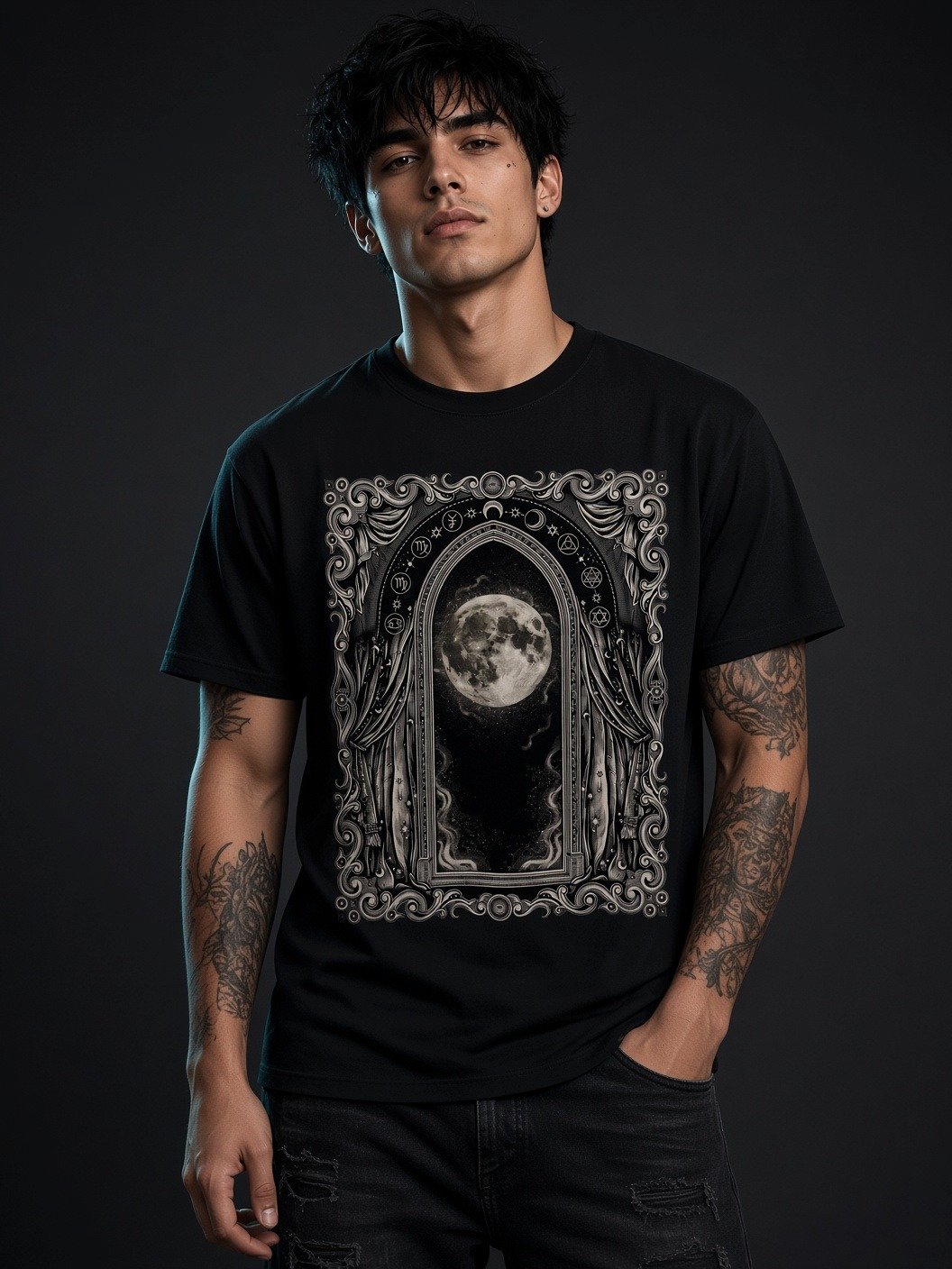 The Astral Portal // Gothic Gateway Heavyweight Tee product image (2)