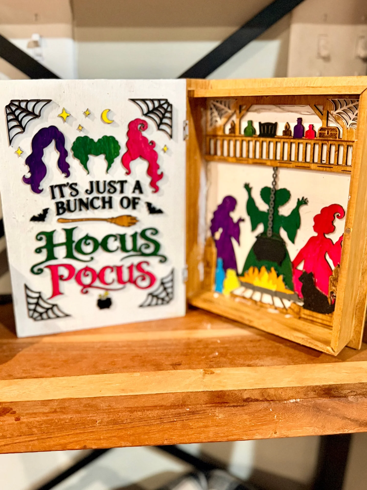 Halloween Book Box, Witchy Spell Book Decor, Miniature Halloween Display, Gothic Halloween Book Lover Gift product image (1)