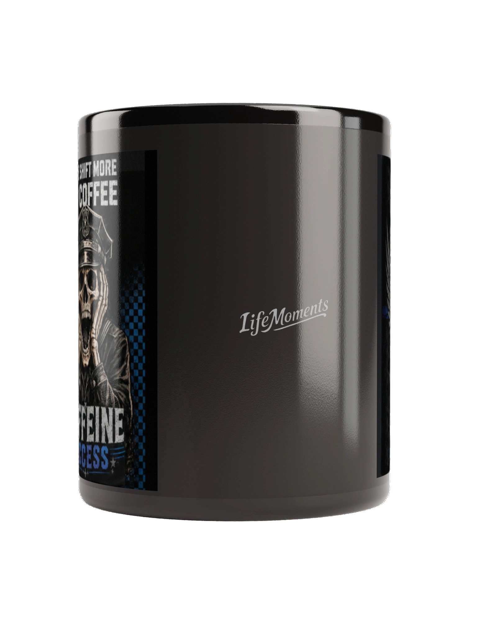 Funny Police Coffee Mug | Thin Blue Line Skull Cup | 11oz & 15oz product image (3)