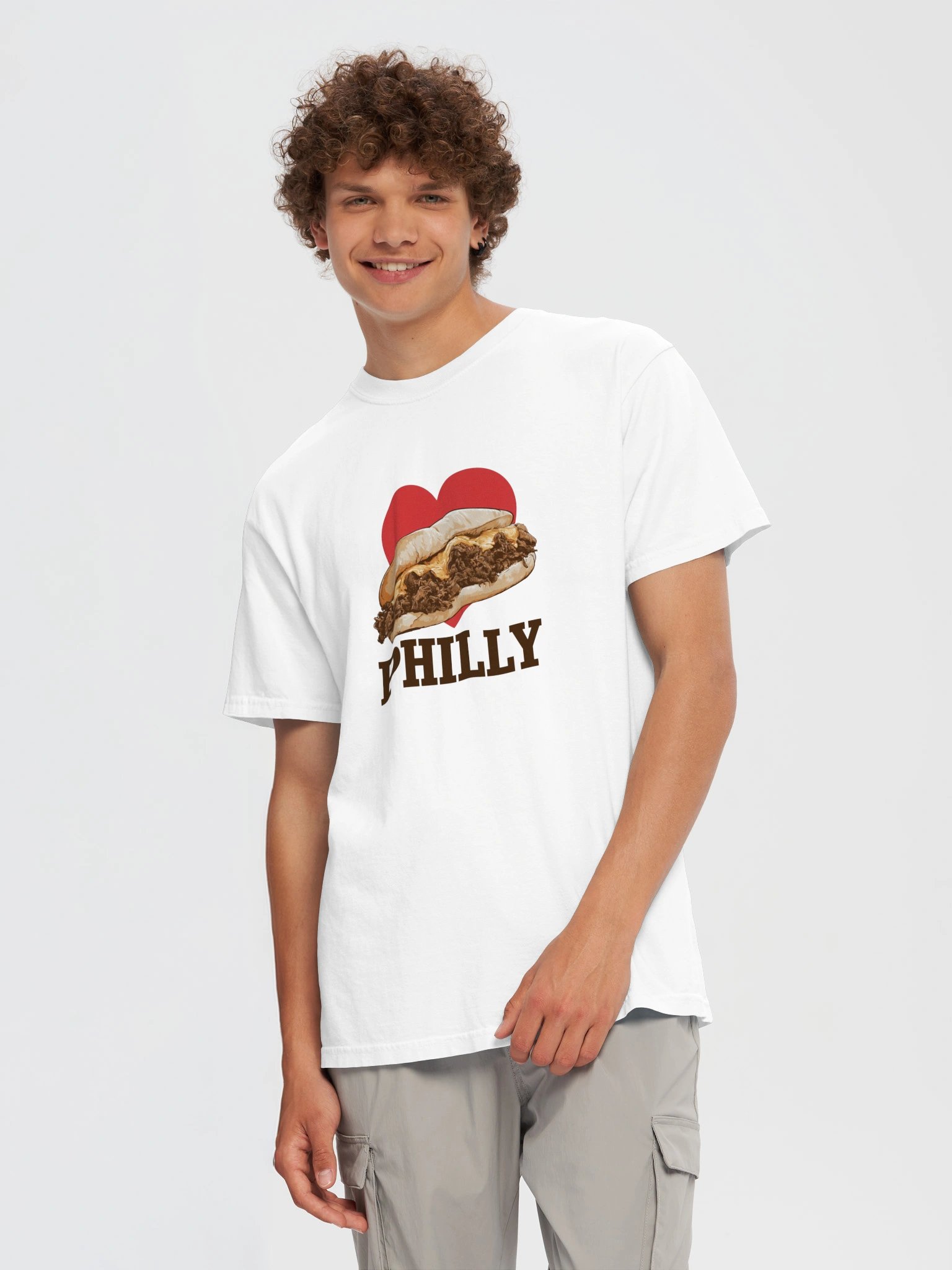 Philly Cheesesteak White T-Shirt product image (5)