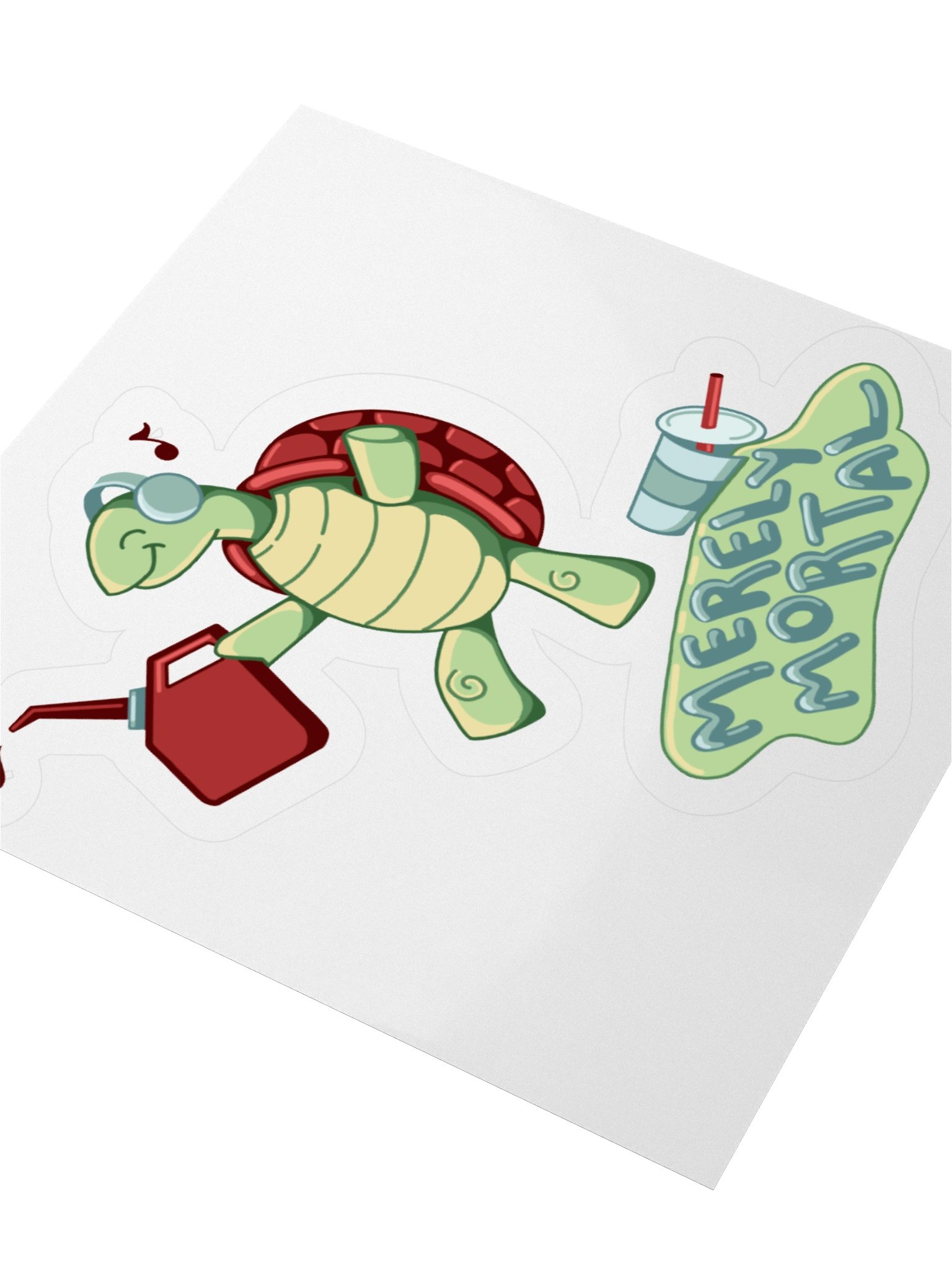 Exclusive: Merely Mortal Dancing Gas Station Turtle Stickers Stickers product image (3)
