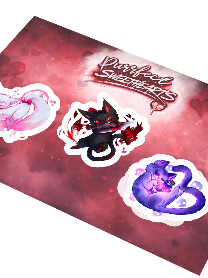 Purrfect Sweethearts | A Horror Love Story Sticker Collection product image (2)