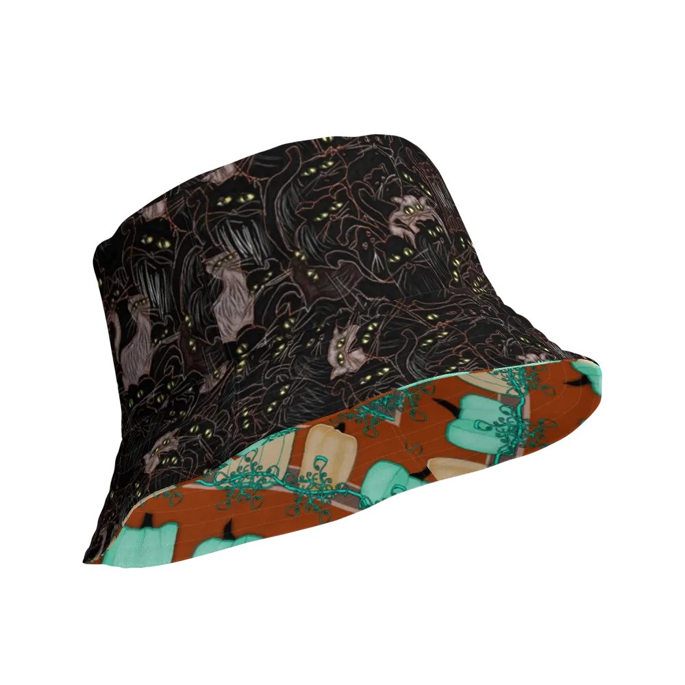 Black Cats and Pumpkins Buckethat product image (1)