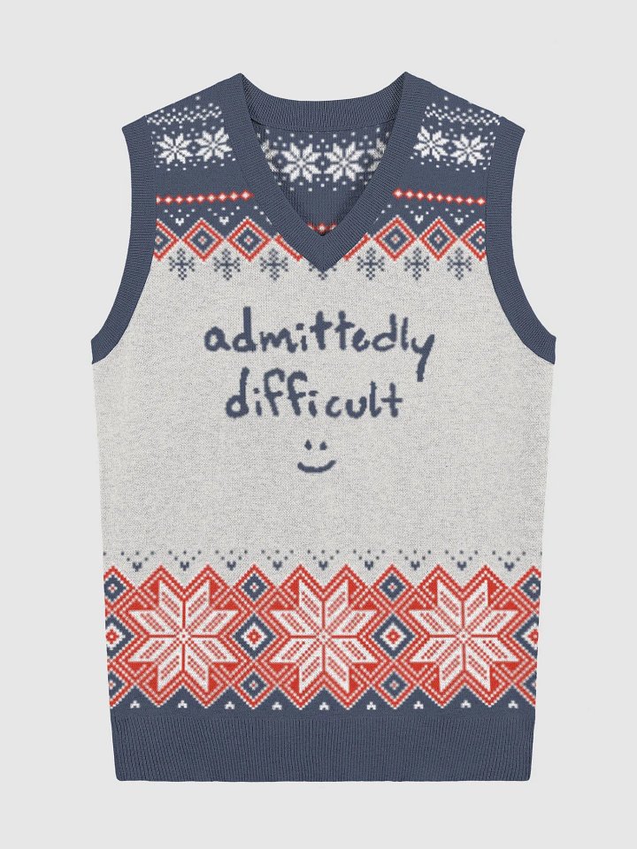 admittedly difficult (holiday 2) knitwear vest product image (5)