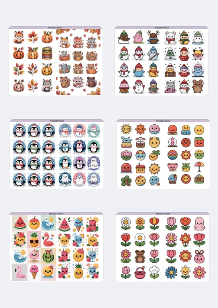 Seasons Sticker Pack (Cute Style) product image (2)
