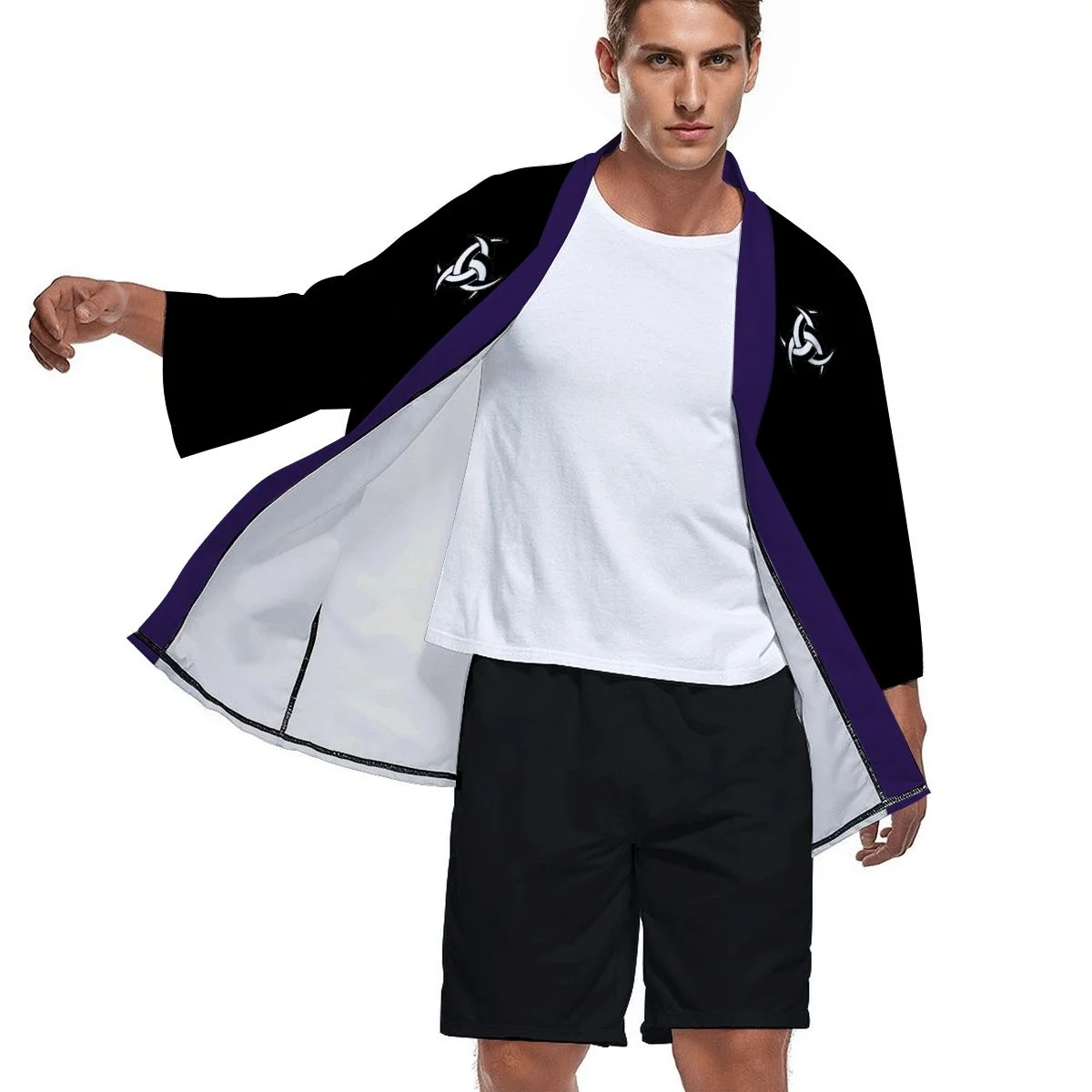 Sanzensekai Nodaichi-Kamon Haori (Anime Variant) | Japanese Open Front Cardigan Jacket product image (2)