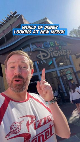 World of Disney has the newest Disney merch!

This is in Downtown Disney, outside the gates to Disneyland and Disney Californ...