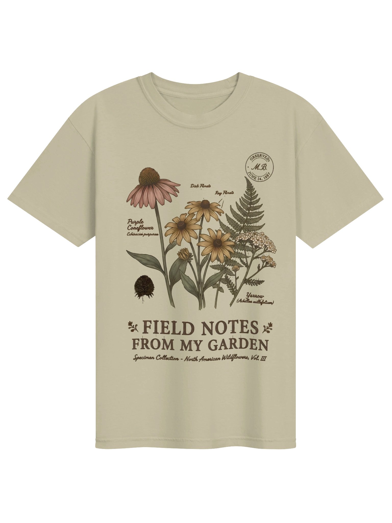 Field Notes from My Garden T-Shirt – Vintage Botanical Illustration Tee product image (11)