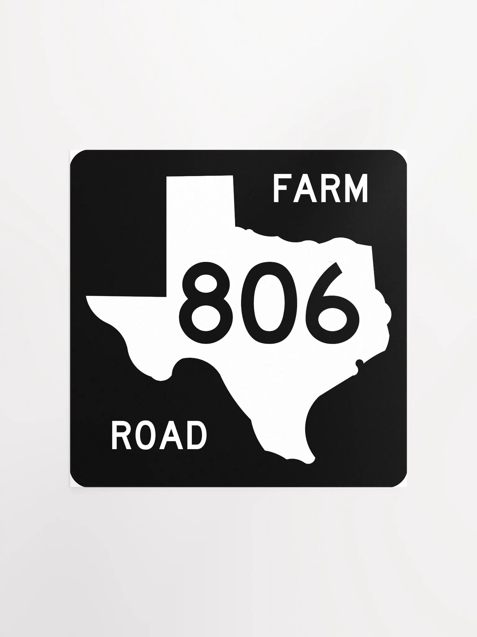 Texas Farm Road Sign FM 806 Poster product image (1)
