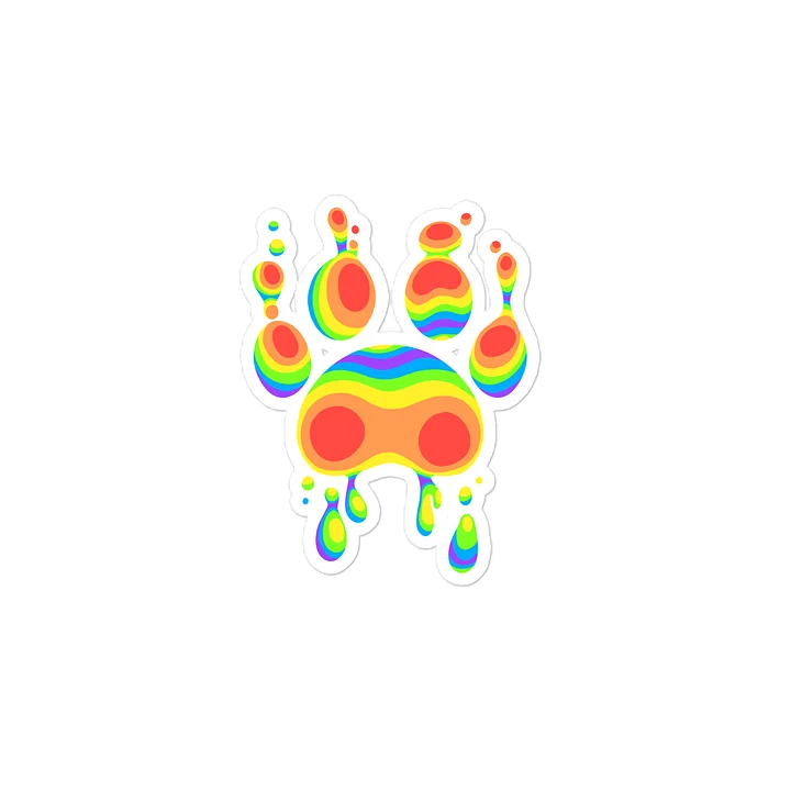 Rainbow Lava Pride Paw Sticker product image (2)