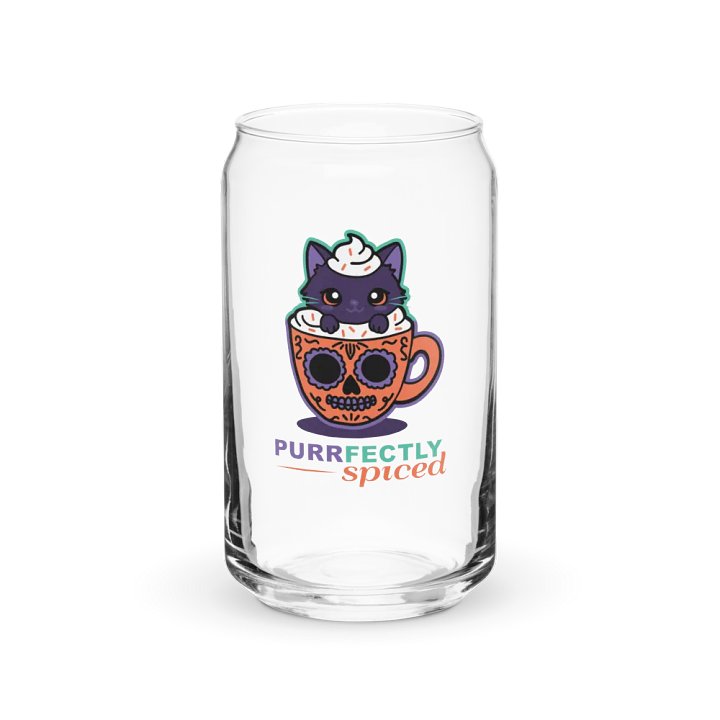 Purrfectly Spiced 16oz Can-Shaped Drinking Glass product image (1)
