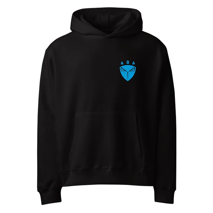 484 Face Logo Oversized Black Hoodie product image (1)
