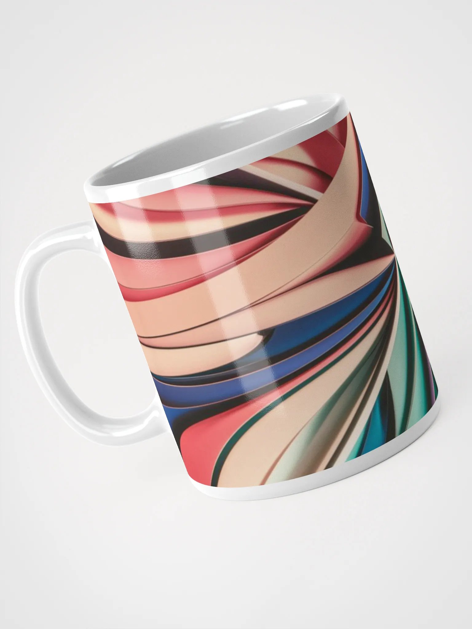Graphic Grove White Glossy Ceramic Mug with Exclusive Abstract Design - 11oz, 15oz, 20oz product image (3)
