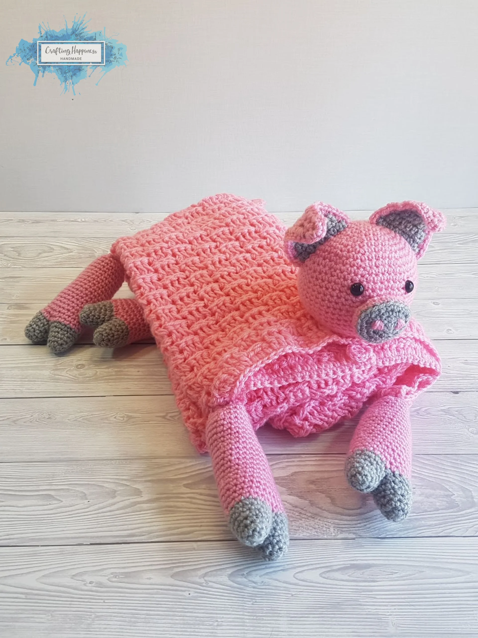Crochet Pig Baby Blanket Pattern | Pram Stroller Toy (PDF Pattern) product image (5)
