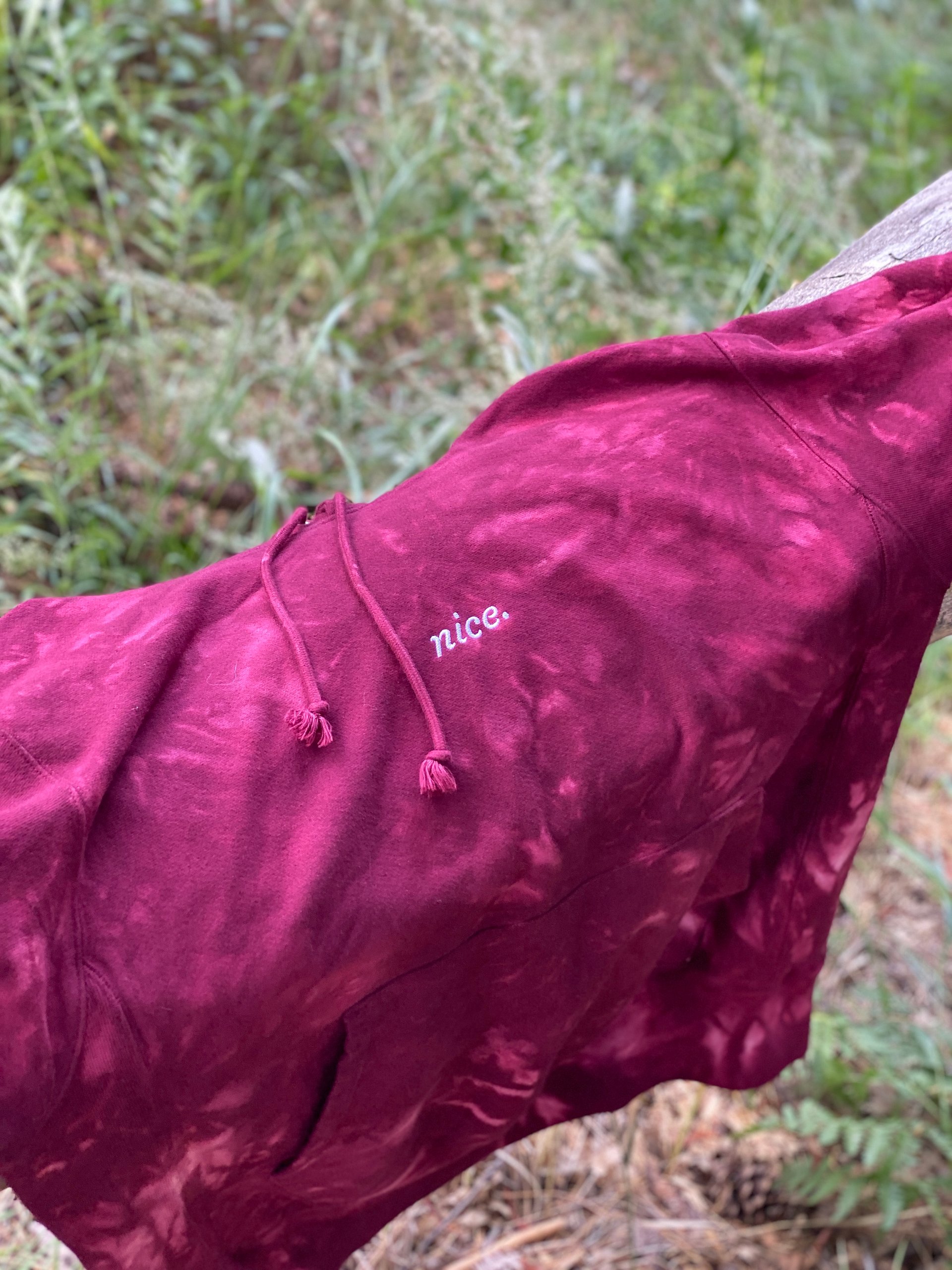 Champion Tie Dye 'Nice.' Signature Hoodie (Red) product image (5)