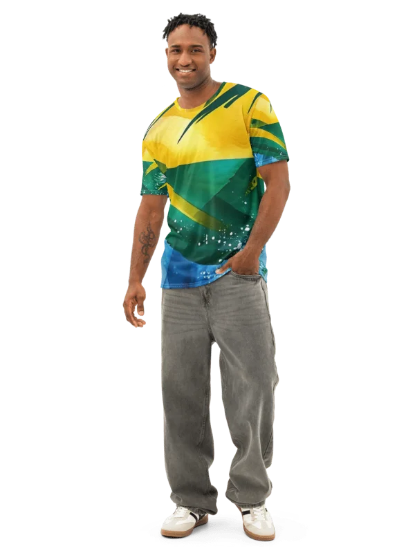 St. Vincent and the Grenadines - SVG Abstract Diplomat Print | Men’s Cotton Crew Neck T-Shirt product image (1)