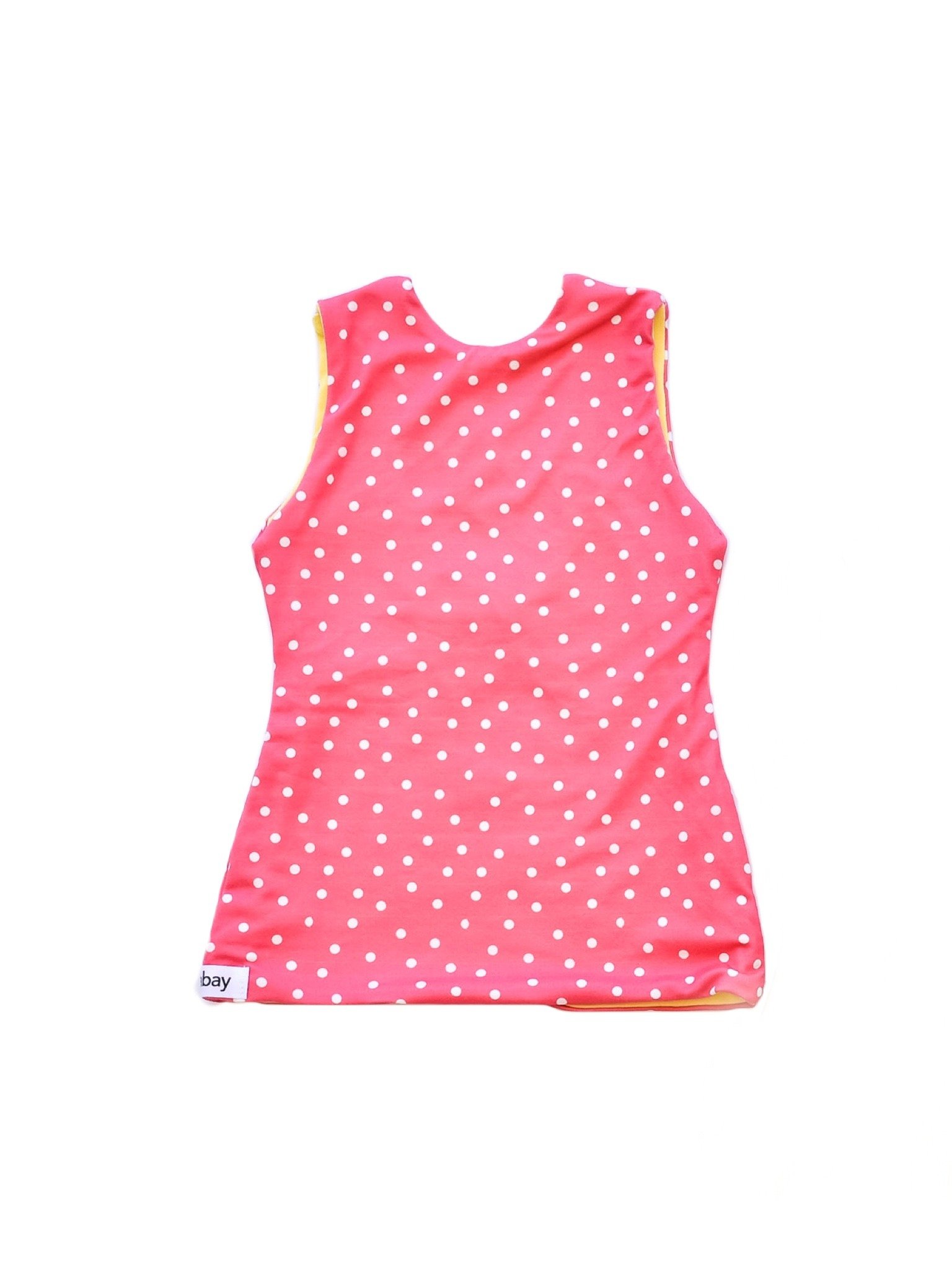 Pink Polka Dot & Yellow Reversible Fitted Top product image (2)