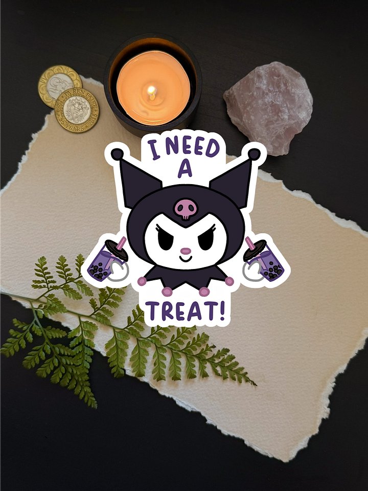 Kuro Kawaii Cutie - I Need A Treat! 2.75" Sticker product image (1)