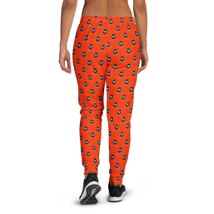 Synthsquatch Fitness Bigfoot Monogram Logo All-Over Print Women's Joggers (Neon Orange) product image (2)