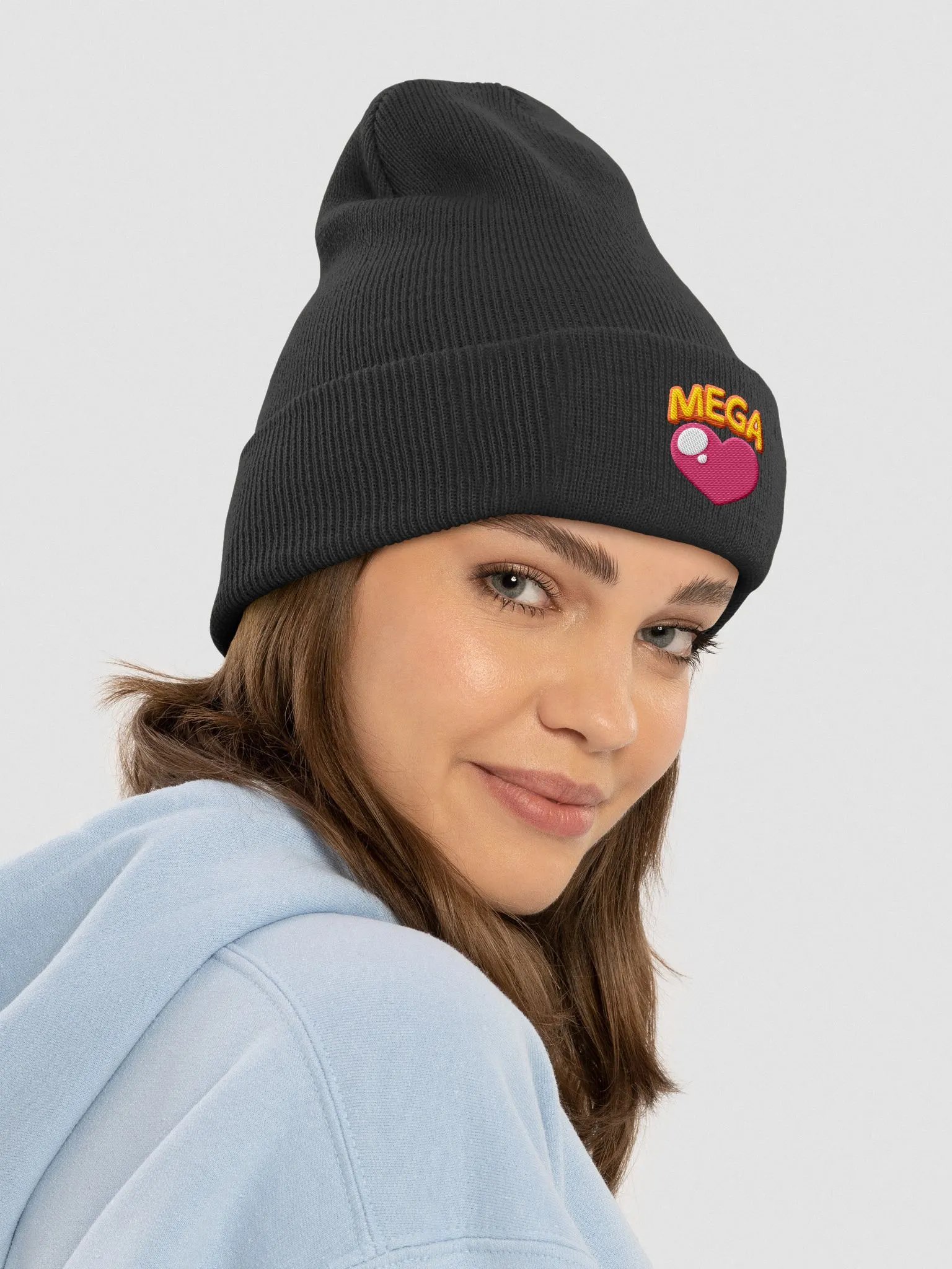 Mega Love Cuffed Beanie Embroidered product image (4)