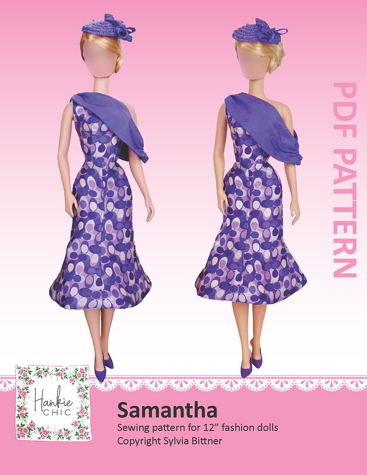 Samantha sewing pattern for 12" fashion dolls product image (1)