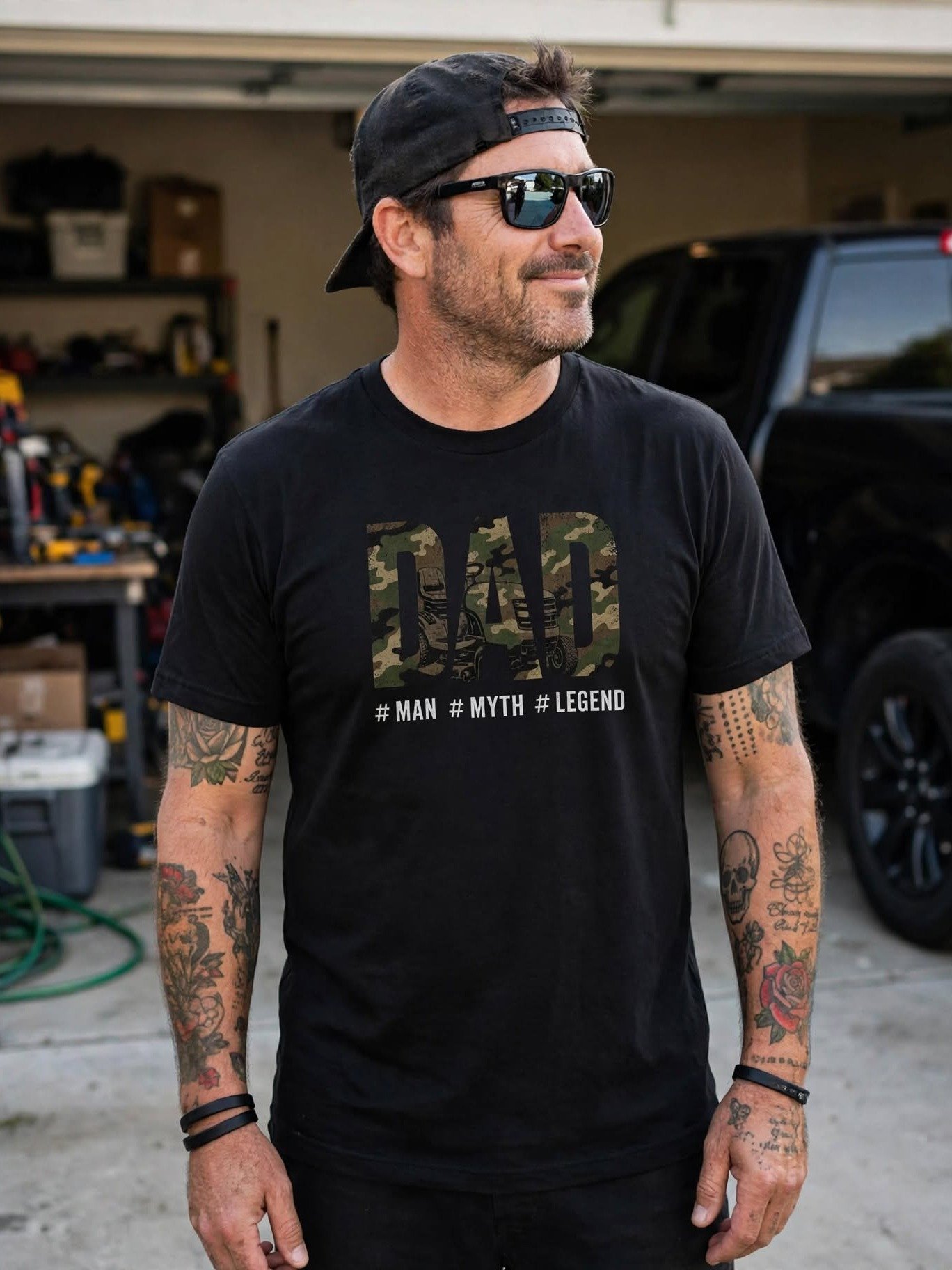 Dad Man Myth Legend Lawn Mower Tee product image (1)