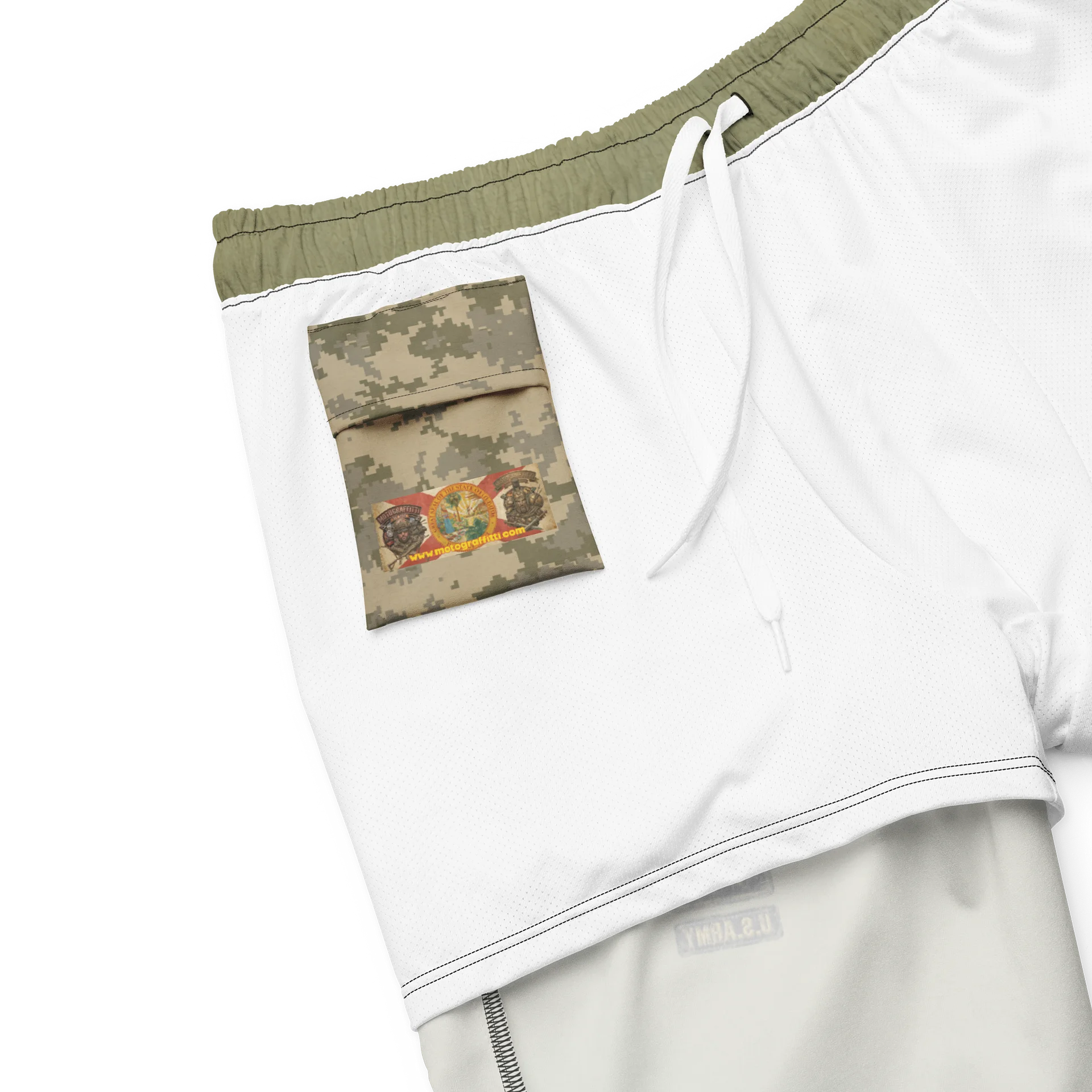 Distressed OD USCRA Cav Swim Trunks product image (8)