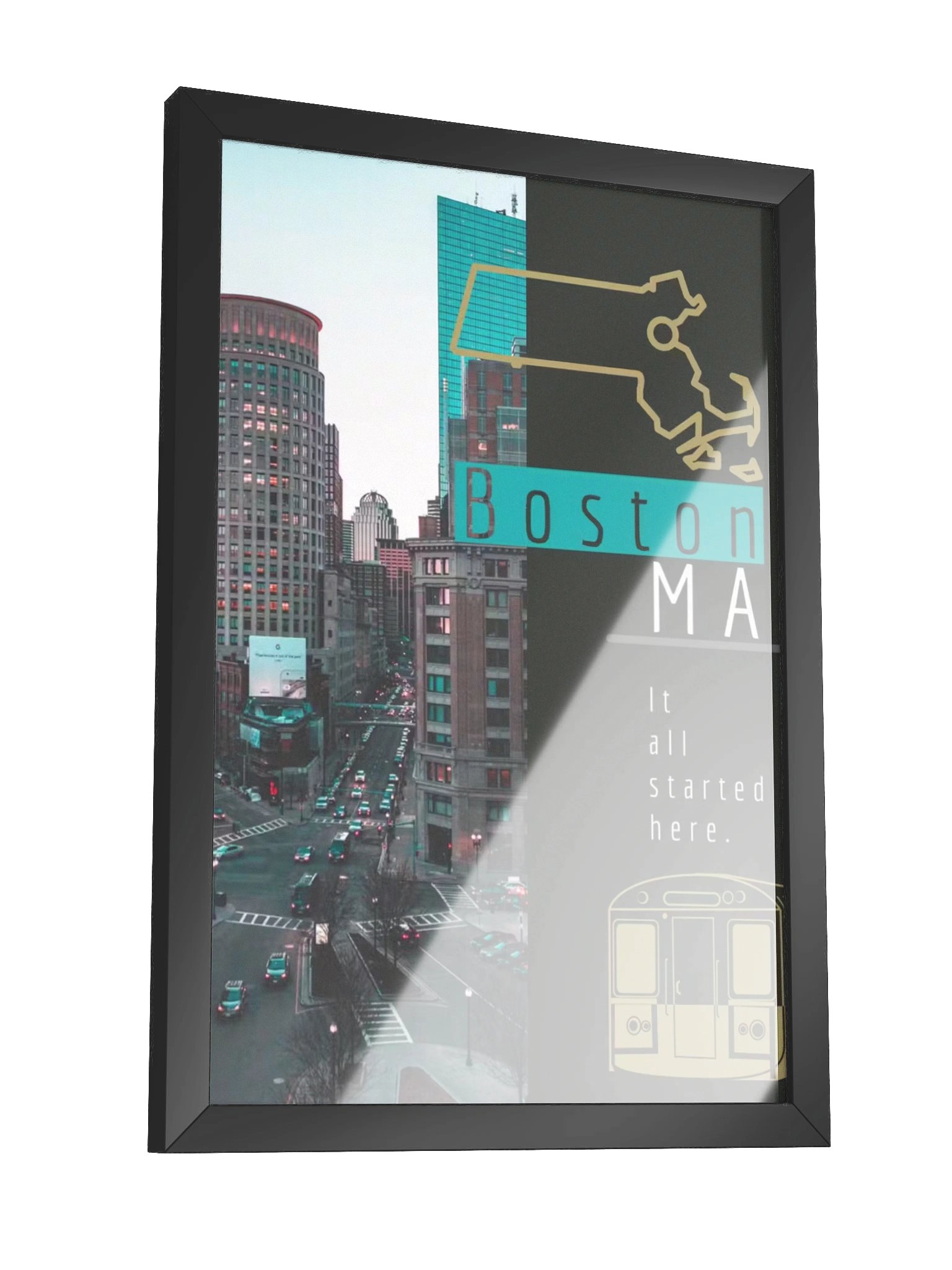Ayous Wood Boston, MA themed, Framed Matte Poster product image (5)