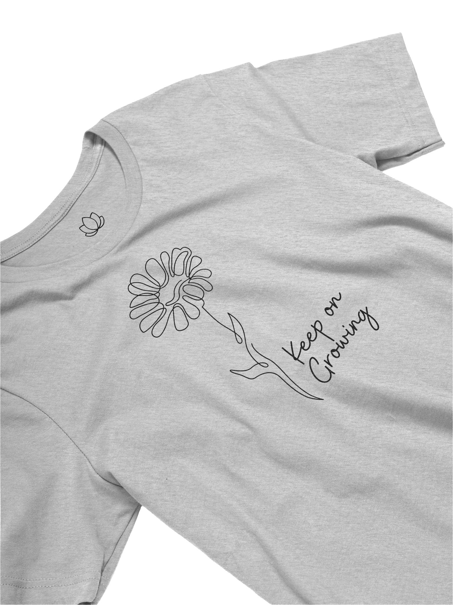 “Keep On Growing” – Chamomile Line Art Supersoft Tee product image (1)