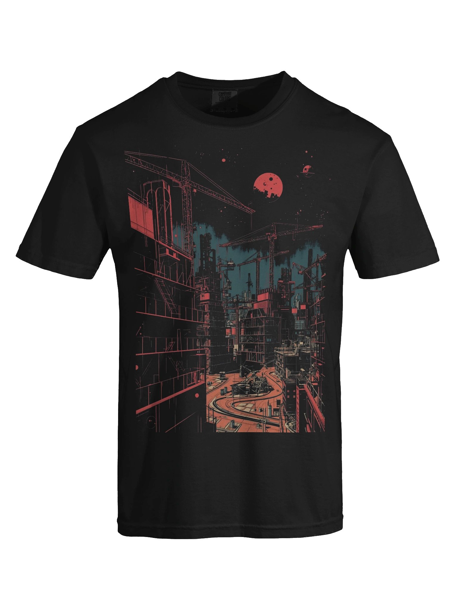 Red Moon Constructionscape Heavyweight T-Shirt product image (2)