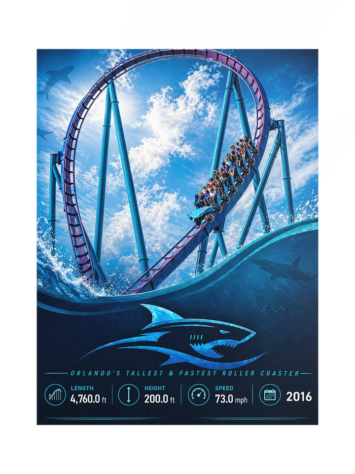 Mako - Orlando's Tallest & Fastest Roller Coaster Poster | 18x24" product image (1)