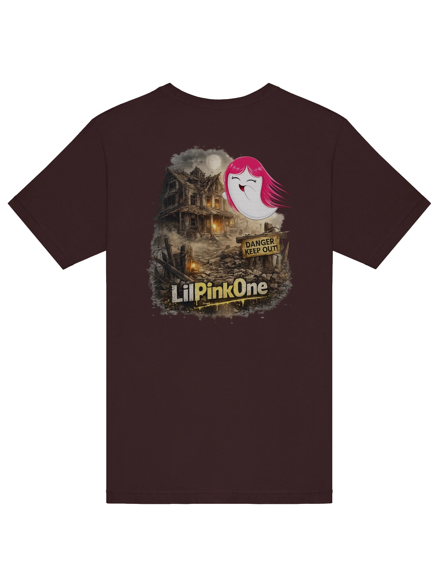 LilPinkOne – Forladt hus Ghost T-Shirt (Unisex) product image (6)