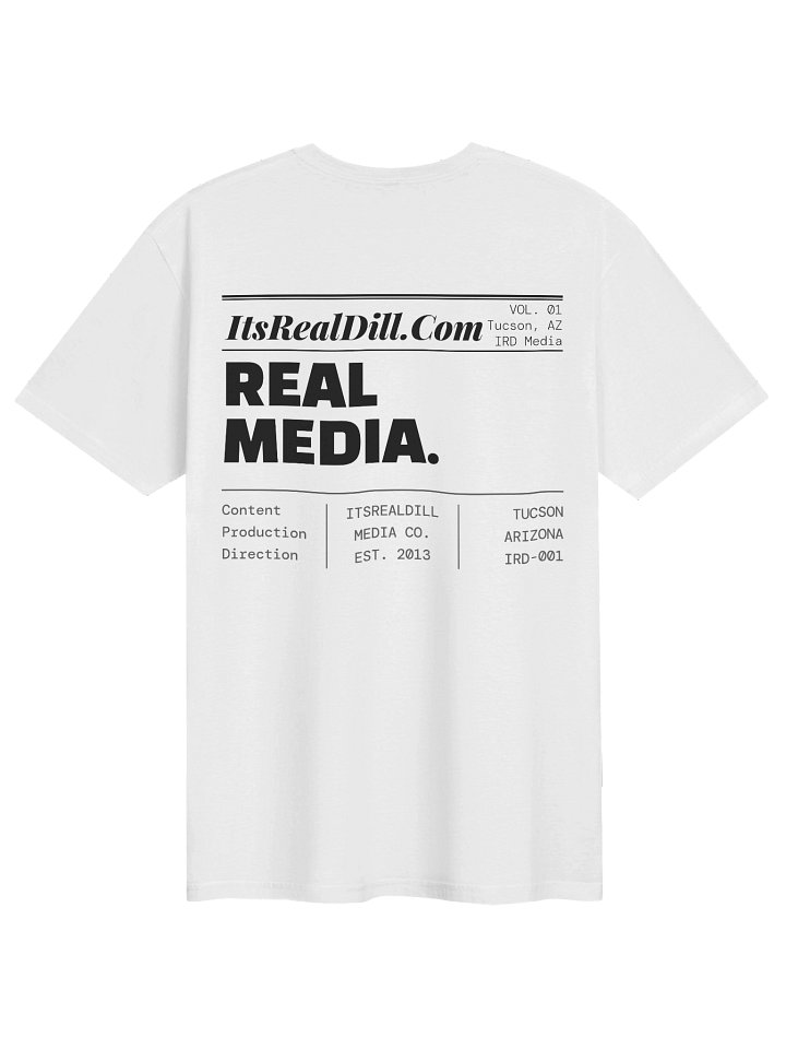 Center Design IRD Media White Newspaper Masthead Tee product image (1)