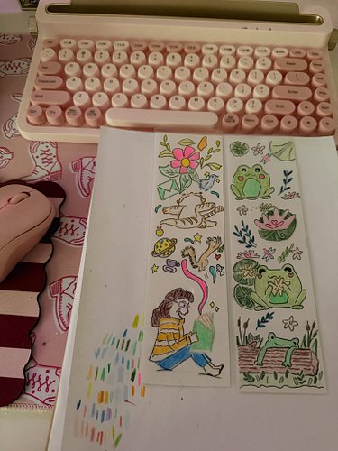 Finished last 2 bookmarks….i think i am ready for this upcoming art market next weekend! #traditionalart #bookmarks #animals ...