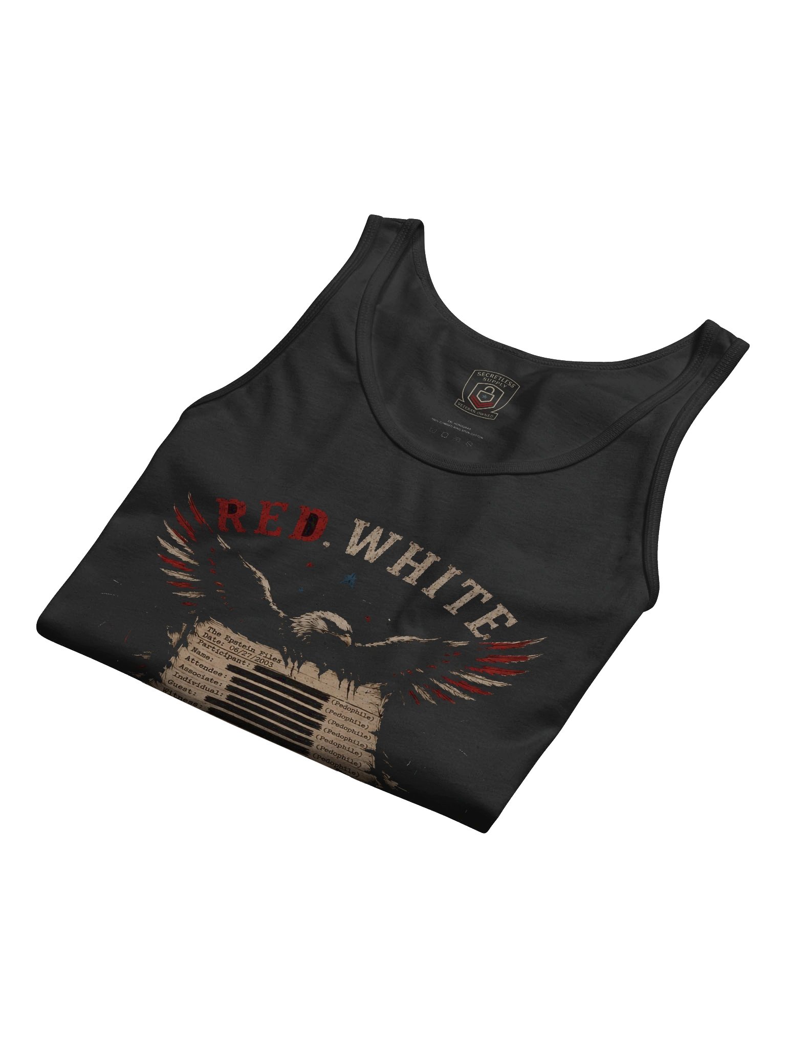 Red, white, and redacted 4th of July Tank top product image (8)