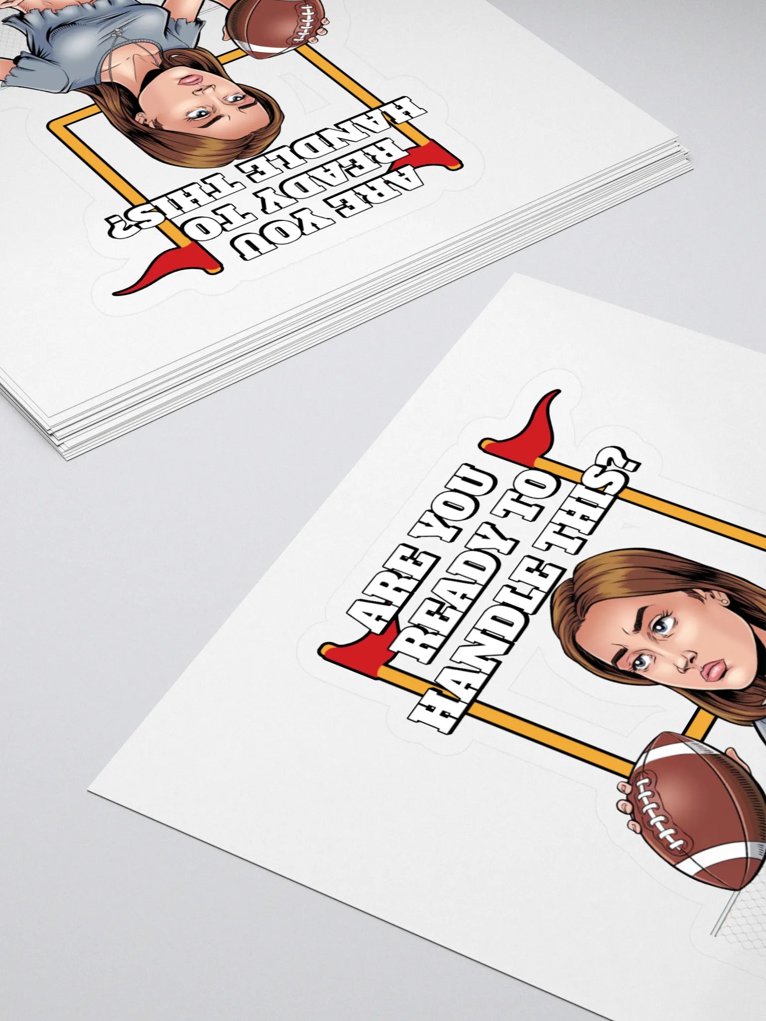 Are You Ready To Handle This? Female Footballer Sticker product image (4)