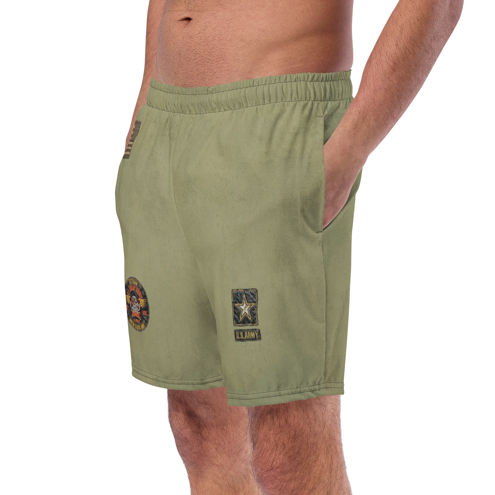 Distressed OD USCRA Cav Swim Trunks product image (2)