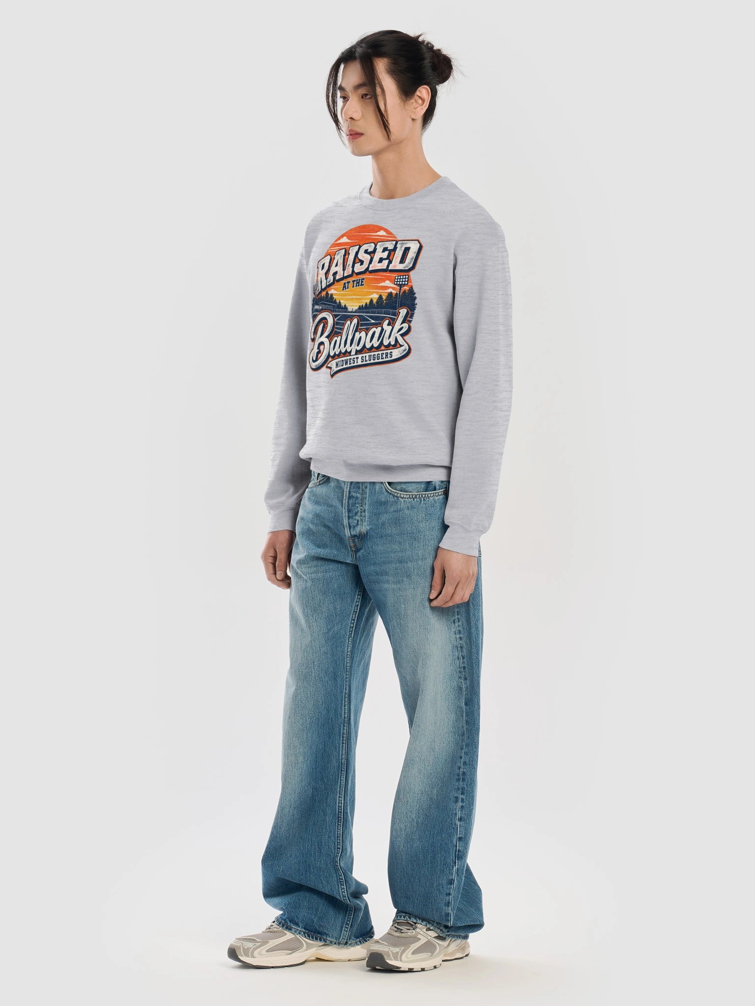 Raised At The Ballpark Unisex Crewneck Sweatshirt product image (15)