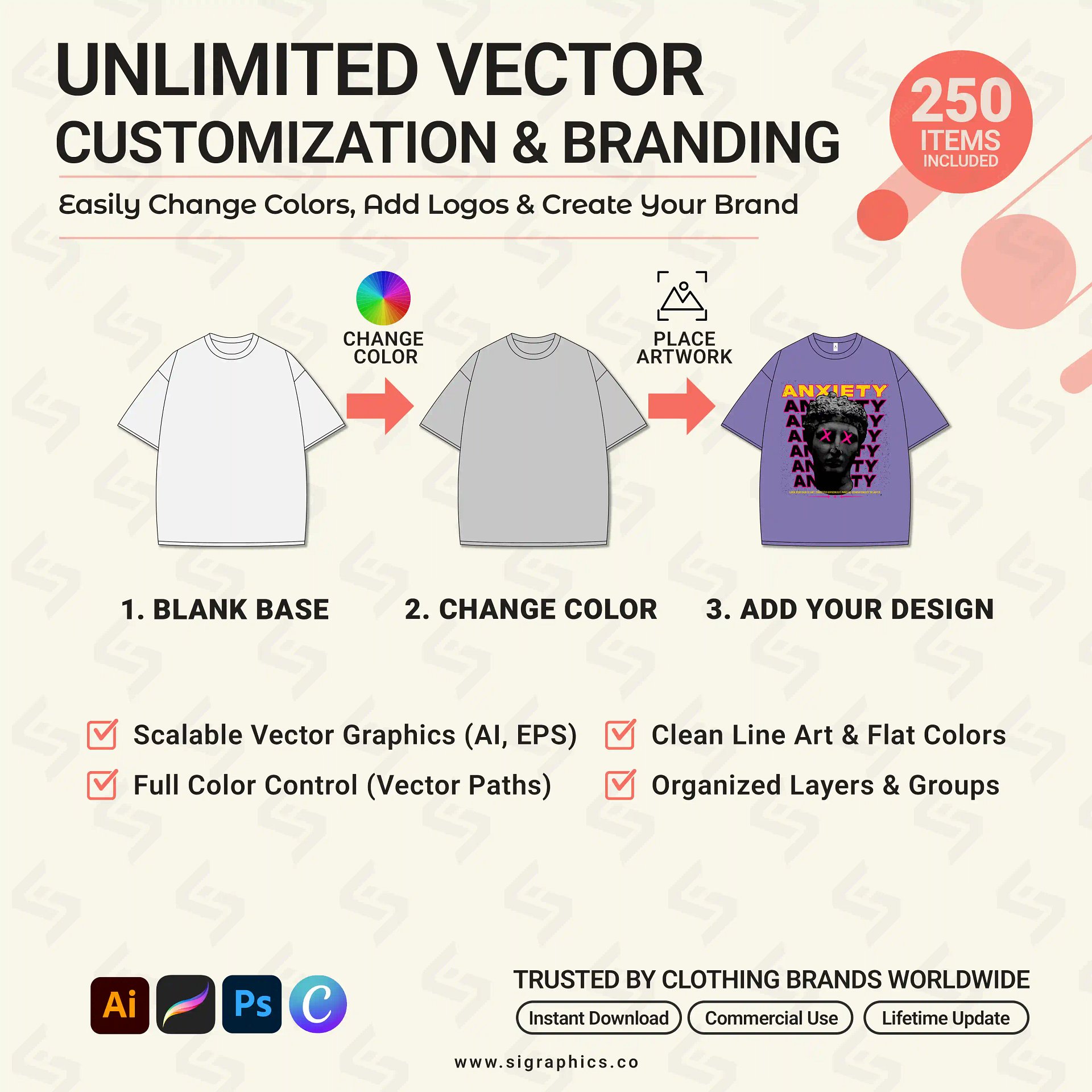 Clothing Mockups Mega Bundle – Vol. 1 (250+ Apparel Templates) product image (4)