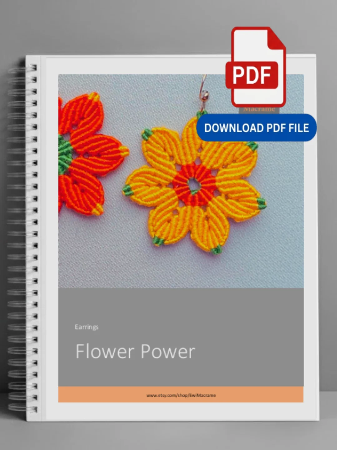 Micro Macrame Flower Power – Photo Tutorial product image (1)