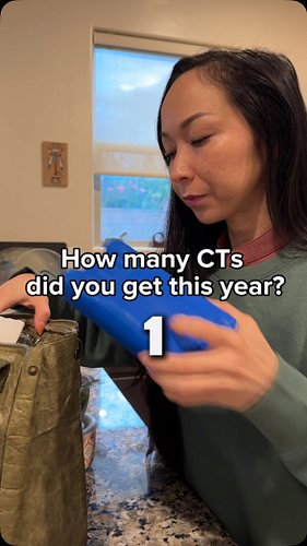 How many CTs did you get this year?

A few things before you panic:
The numbers are approximate. I used about 10 mSv per CT, ...