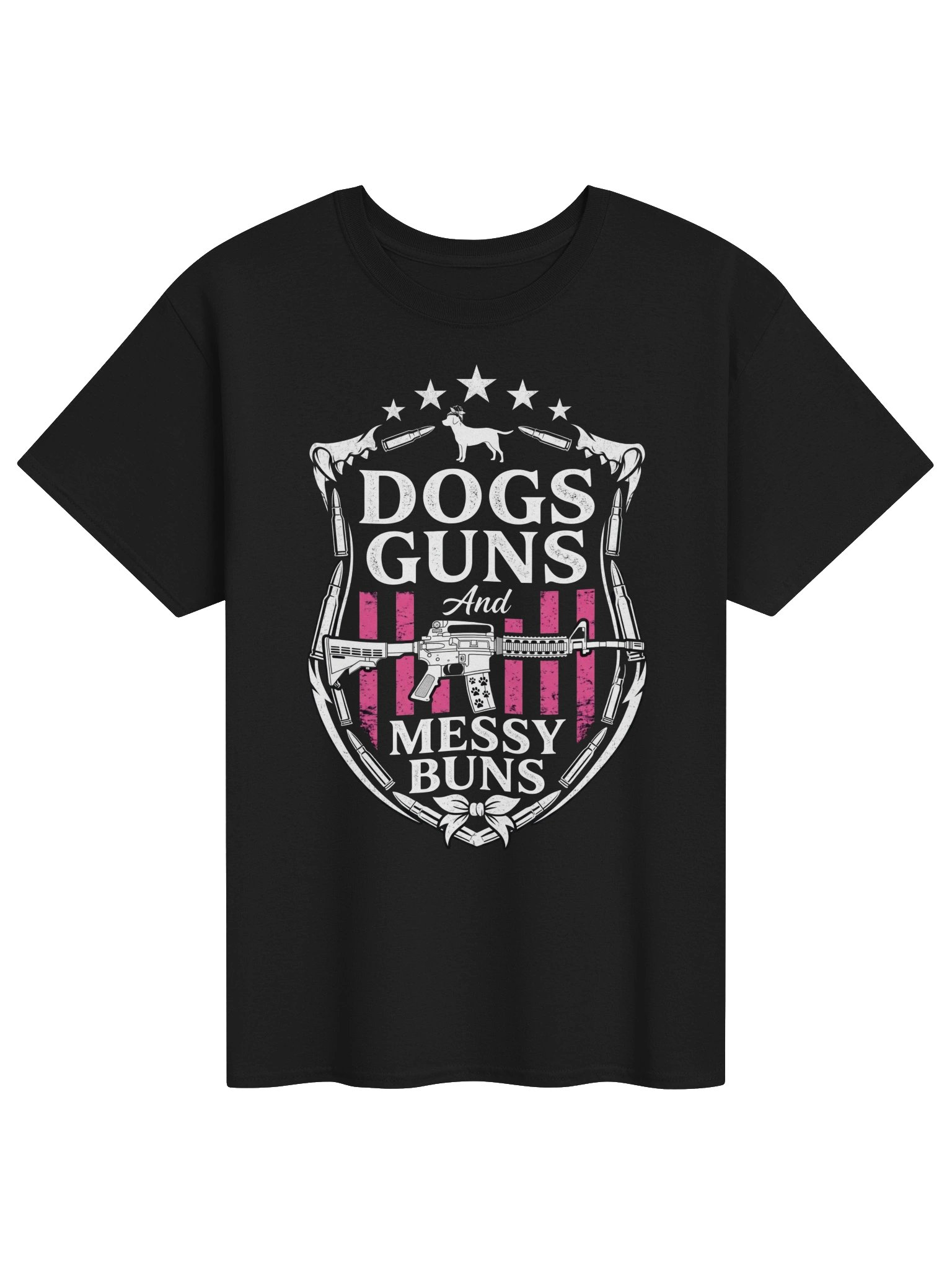 Dogs, Guns & Messy Buns T-Shirt product image (1)
