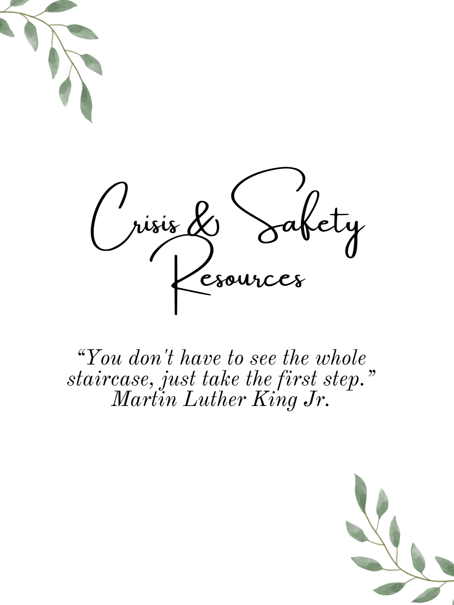 Crisis & Safety Resources product image (1)