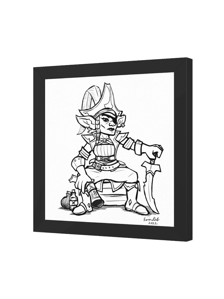 Goblin Pirate Queen - Framed Matte Poster product image (2)