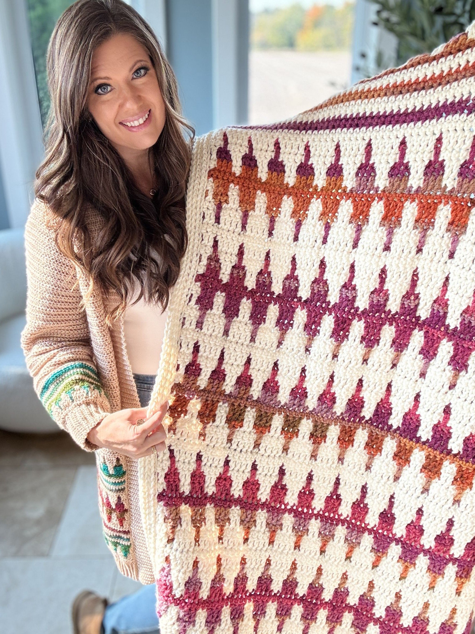 Autumn's Charm Mosaic Blanket Crochet Pattern product image (5)