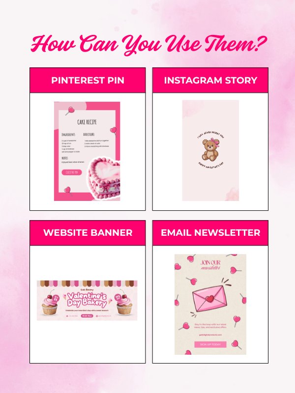 MRR/PLR Pink Valentine's Day Clipart product image (7)