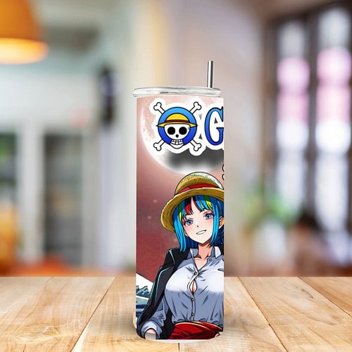 Gone Broke Springfield 2026 tumbler! 🏴‍☠️🌊 Full-wrap with Luffy skull, event dates, rainbow girl, Great Wave + sponsors. Link...