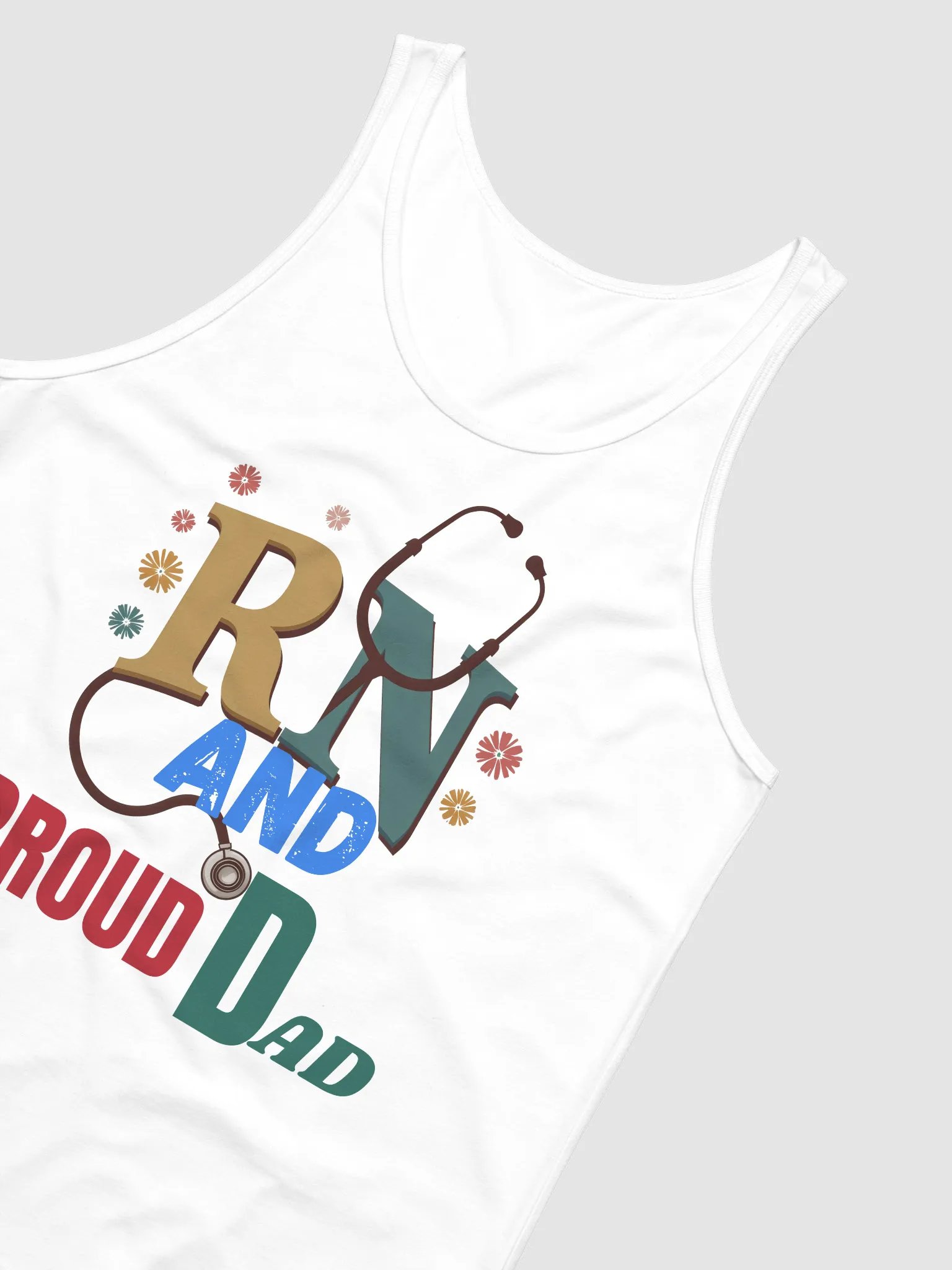 Proud RN Dad Floral Tank product image (26)
